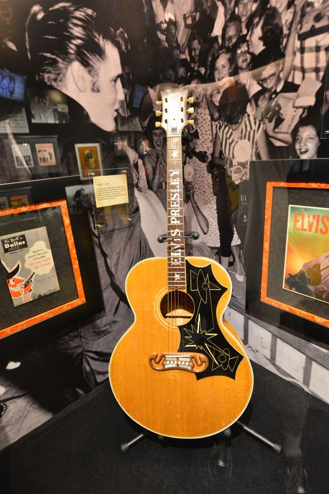 A guitar displayed in Graceland
