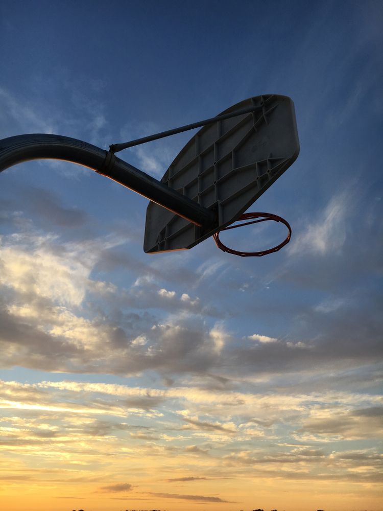 A basketball hoop at Heckscher State Park