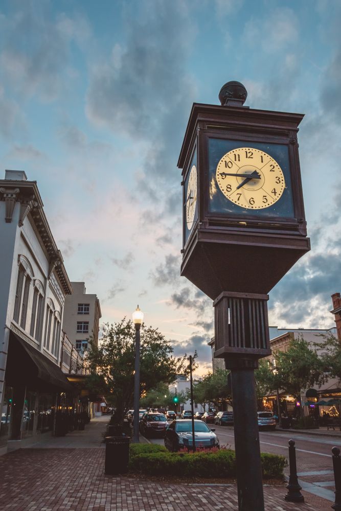 Street clock of Historic Downtown Sanford