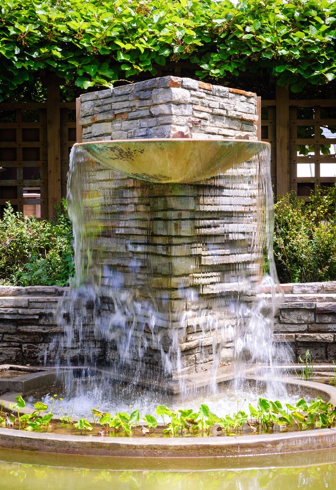 A water fountain at Luther Burbank Home and Gardens