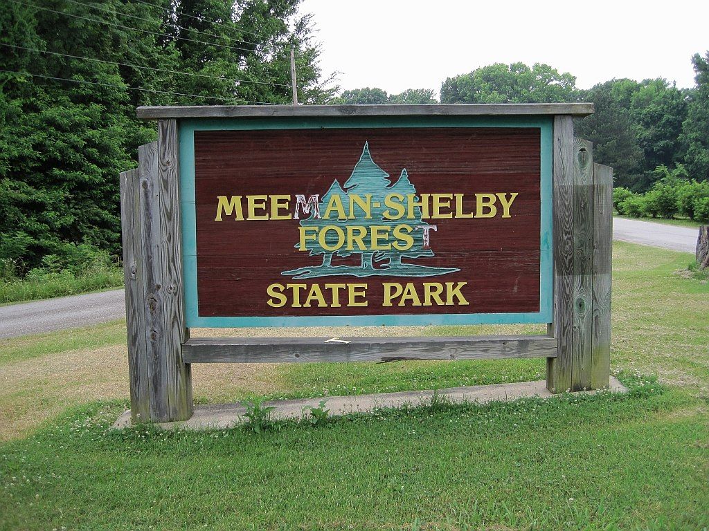 Signage of Meeman Shelby Forest State Park