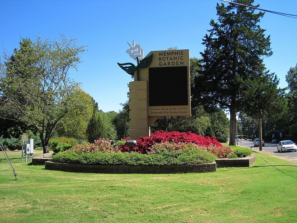 Signage of Memphis Botanical Garden