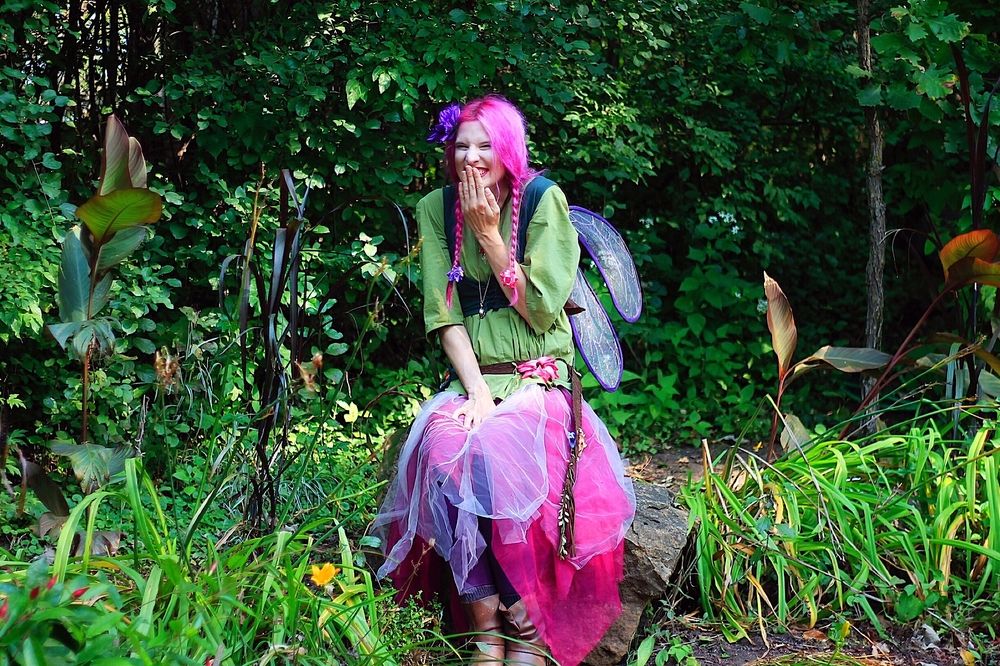 A woman wearing a fairy costume at the Minnesota Renaissance Festival