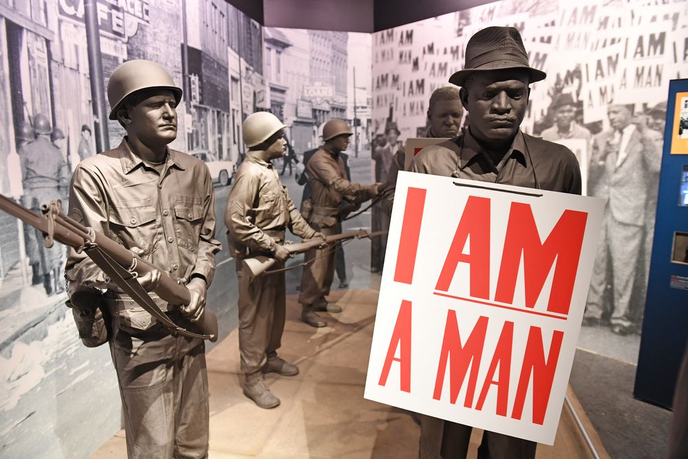 I AM A MAN exhibit in the National Civil Rights Museum