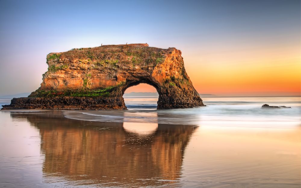 Scenic view of Natural Bridges State Beach
