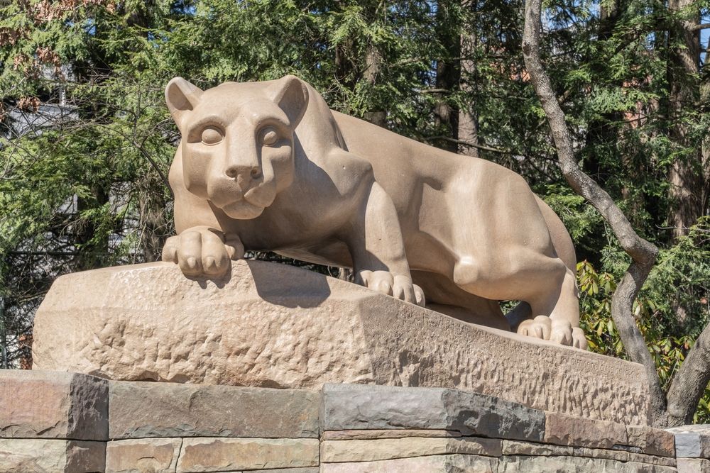 Daytime view of the Nittany Lion Shrine