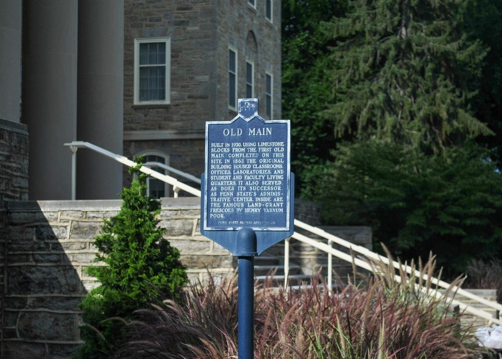 History marker of the Old Main