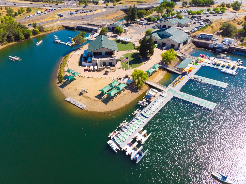 Aerial view of Sacramento State Aquatic Center