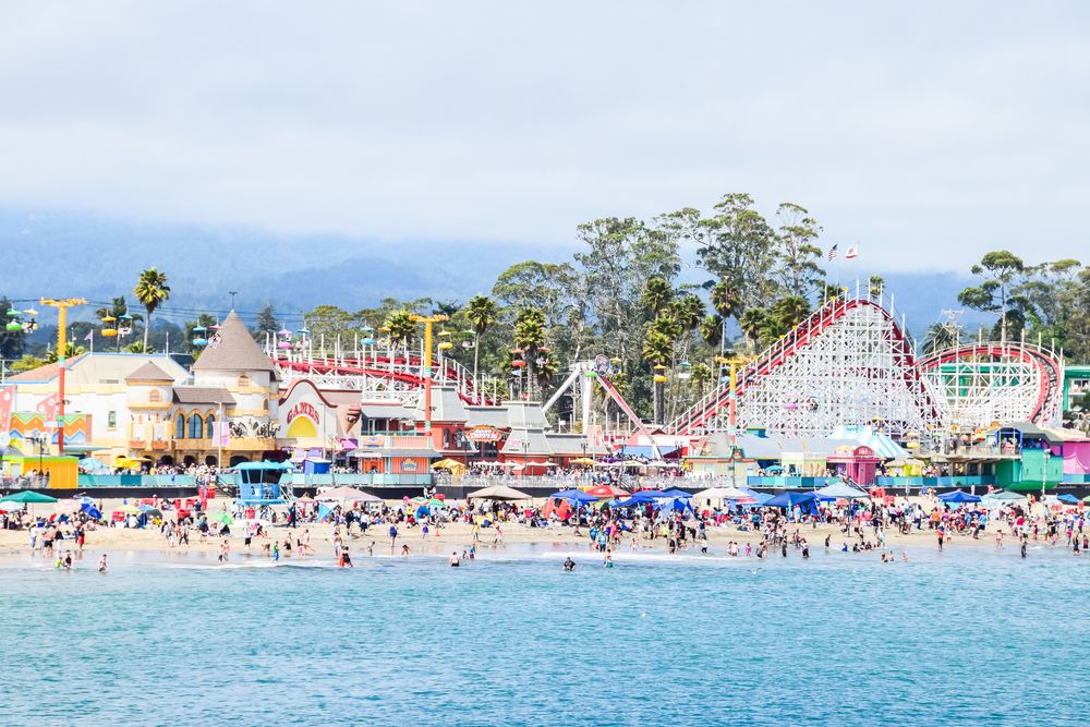 Far view of Santa Cruz Beach Boardwalk
