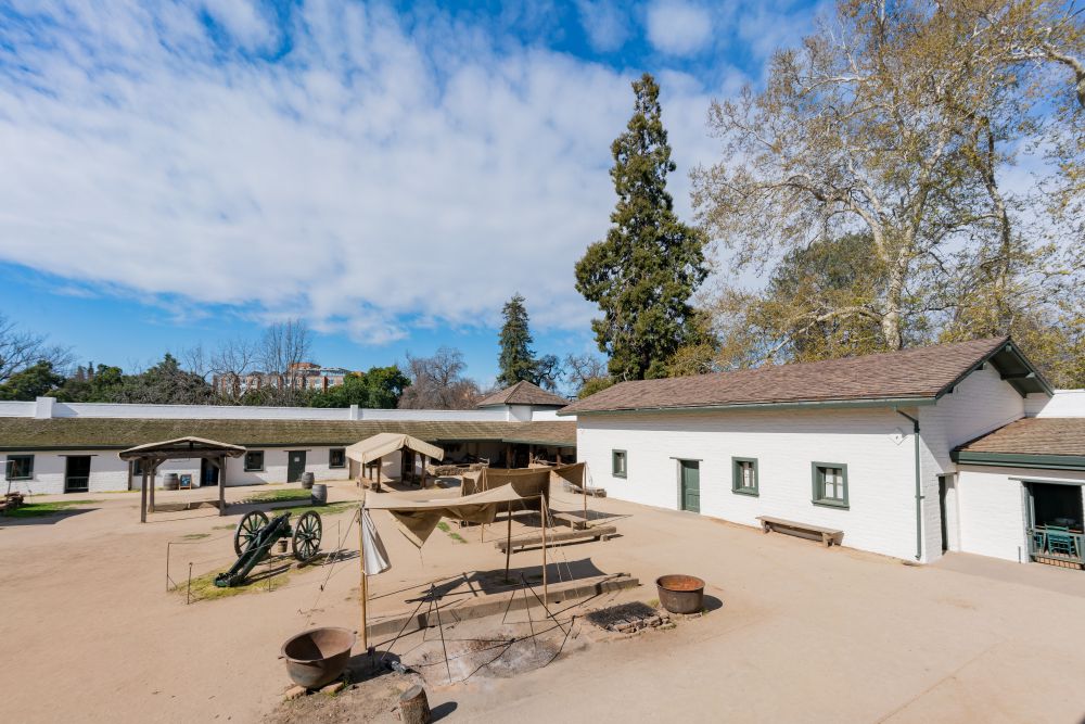 The grounds of Sutter’s Fort State Historic Park