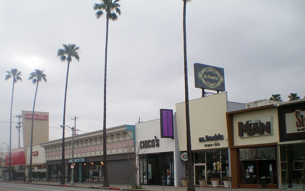 Shops along Ventura Boulevard