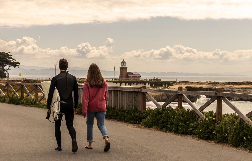 People at West Cliff Drive