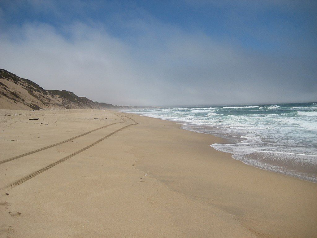 The sand of Marina State Beach