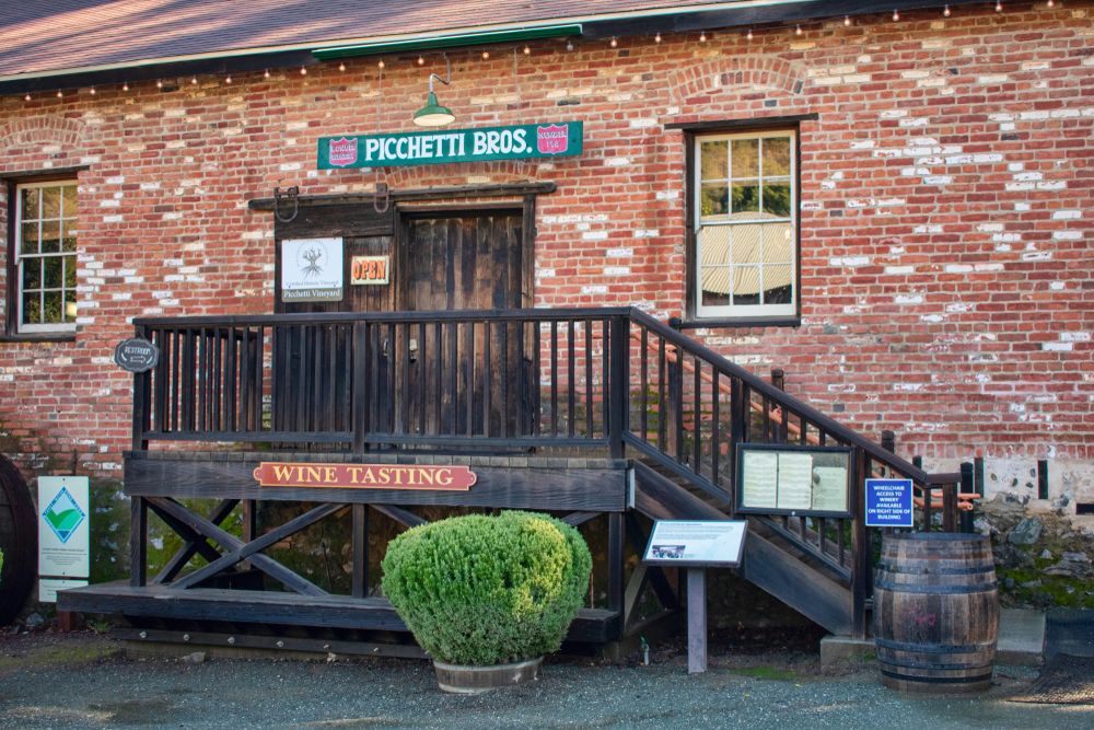 Exterior of Picchetti Winery