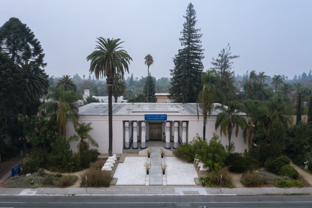 Aerial view of Rosicrucian Egyptian Museum
