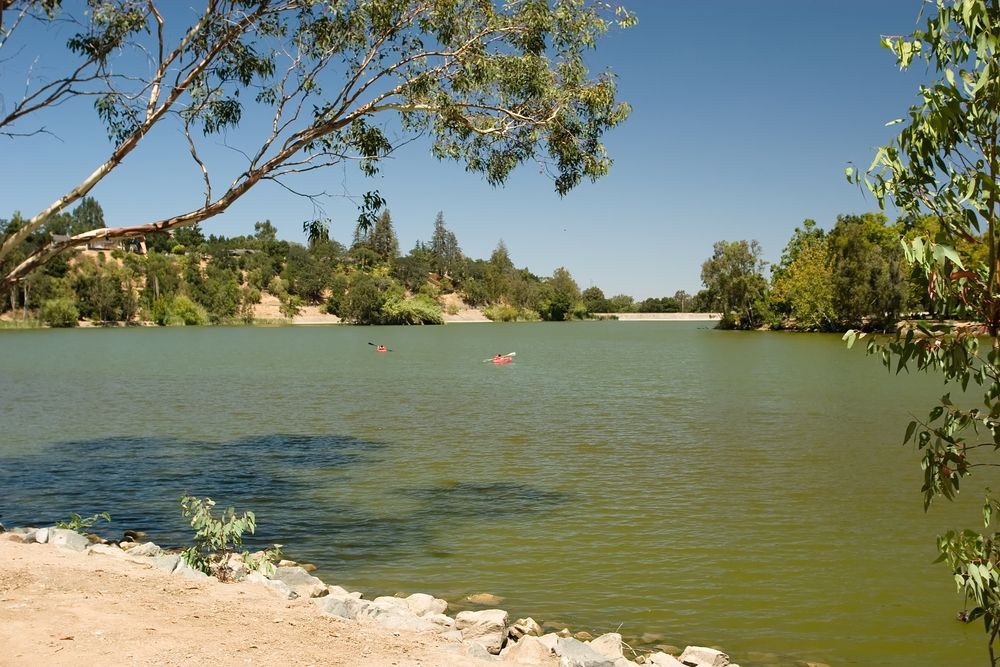 The waters of Vasona Lake County Park
