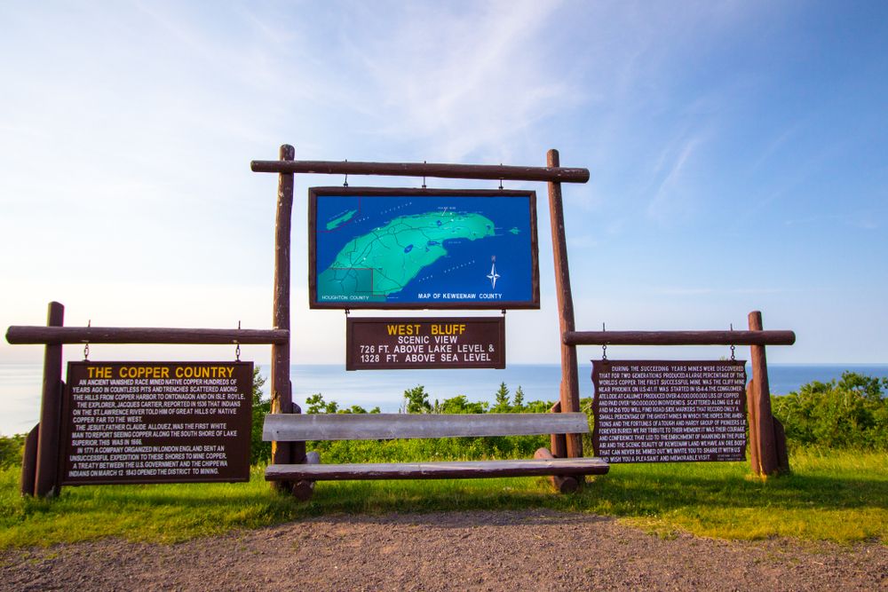 A Sign at Brockway Mountain Drive