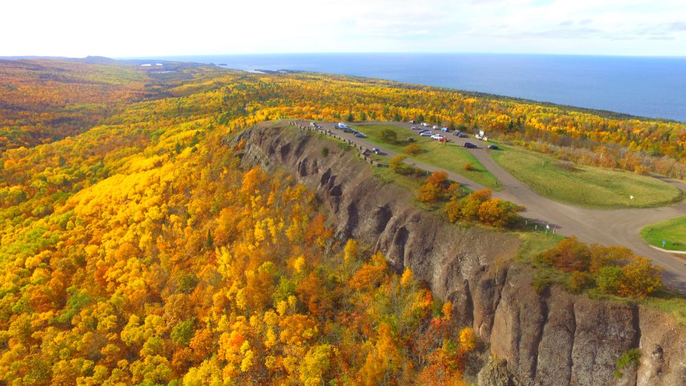 Aerial View of Brockway Mountain Drive