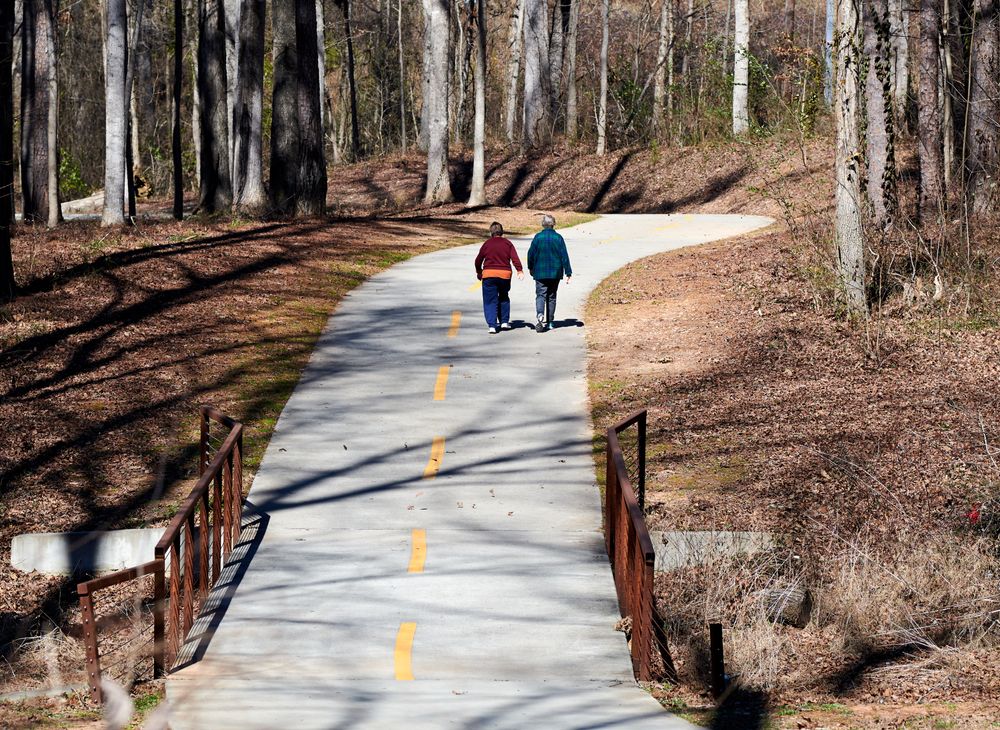 Paved pathway at Clayton County International Park