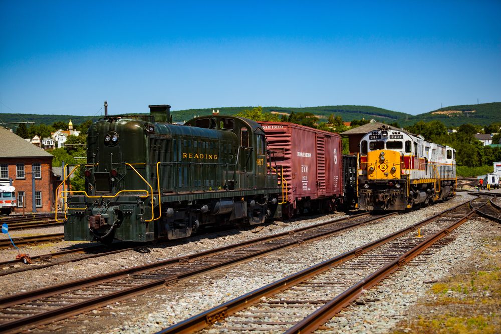 Steam trains at Steamtown National Historic Site