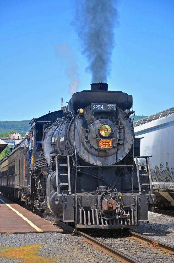 Steam locomotive at Steamtown National Historic Site