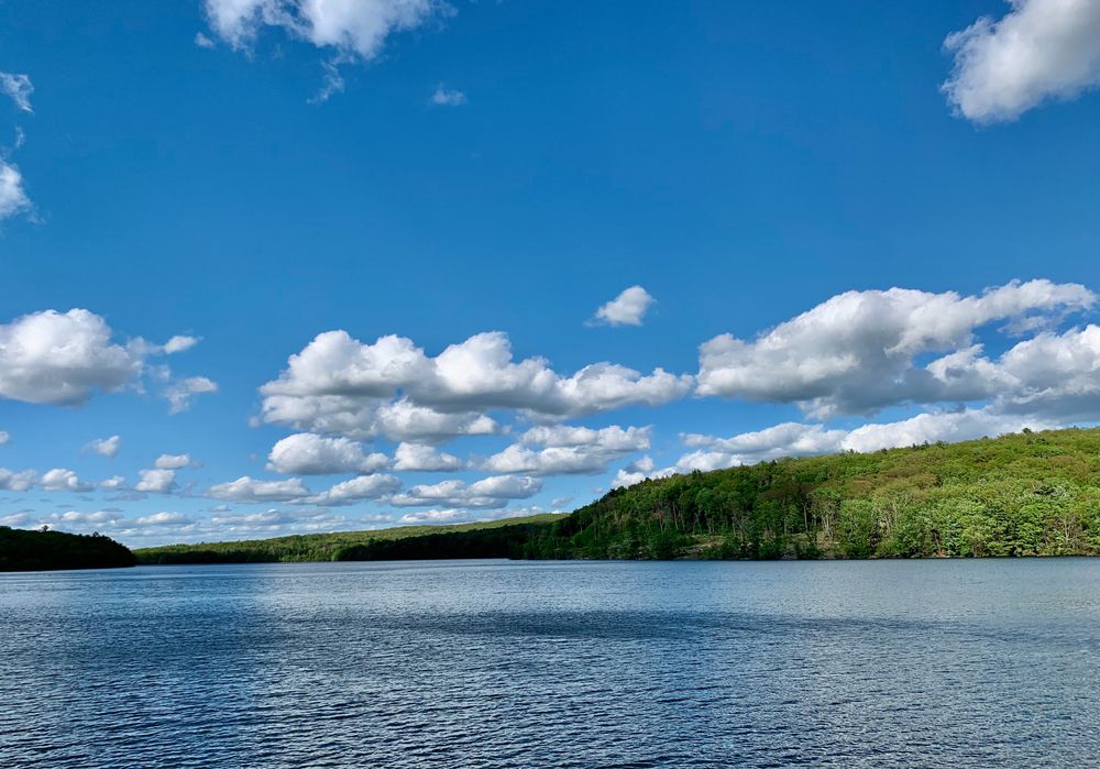 Sunny day at Lake Scranton