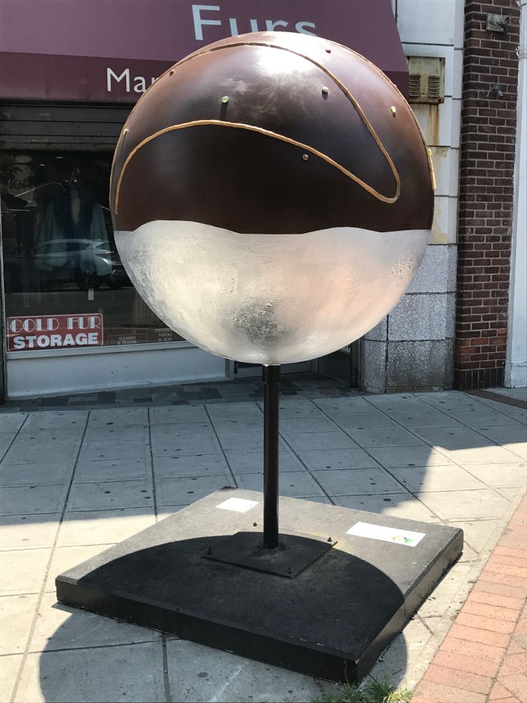 Sphere-shaped sculpture at Public Places Outdoor Sculpture
