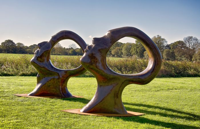 Unique sculptures by the lakes installation