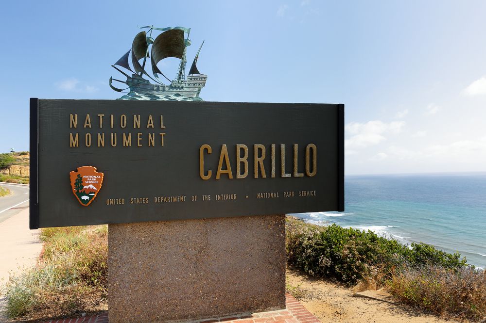 Signage of Cabrillo National Monument