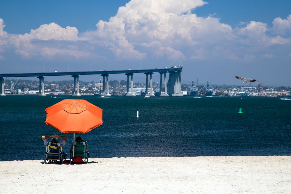 Sunny day at Glorietta Bay Beach
