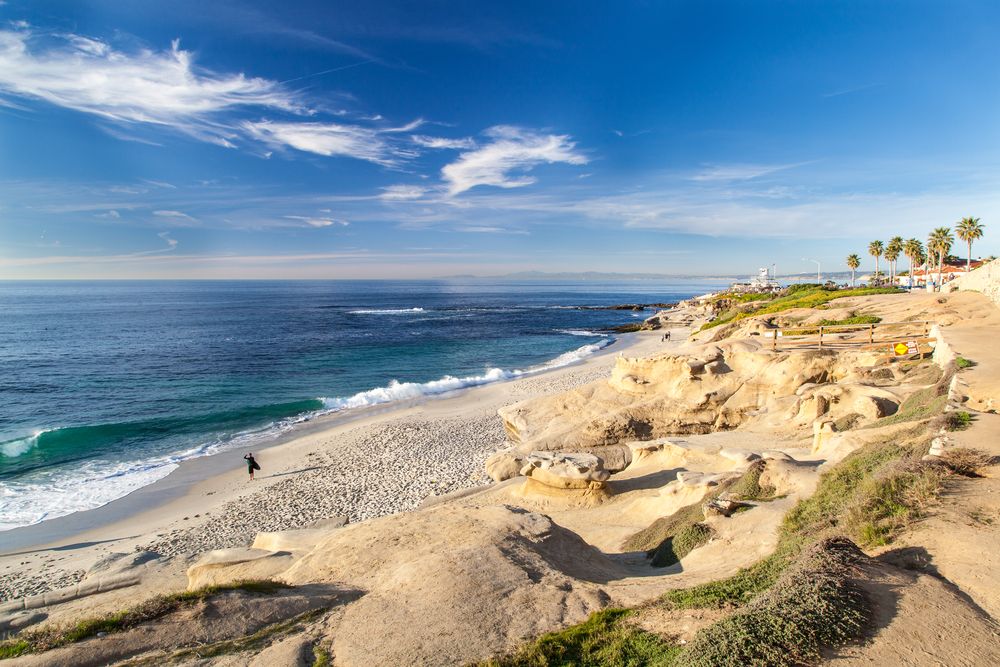 Sunny day at La Jolla Coast