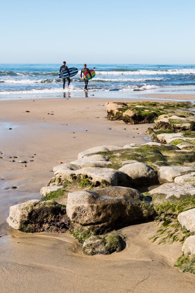 Surfers at Swami's Beach