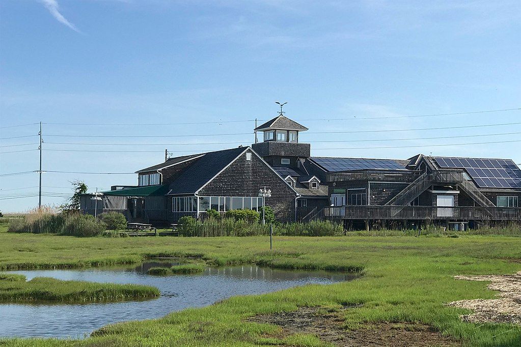 Exterior view of a house at wetlands institute.