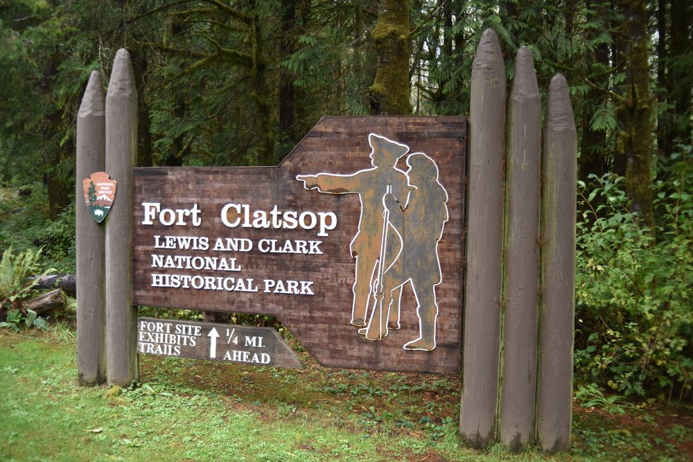 Names sign of Fort Clatsop