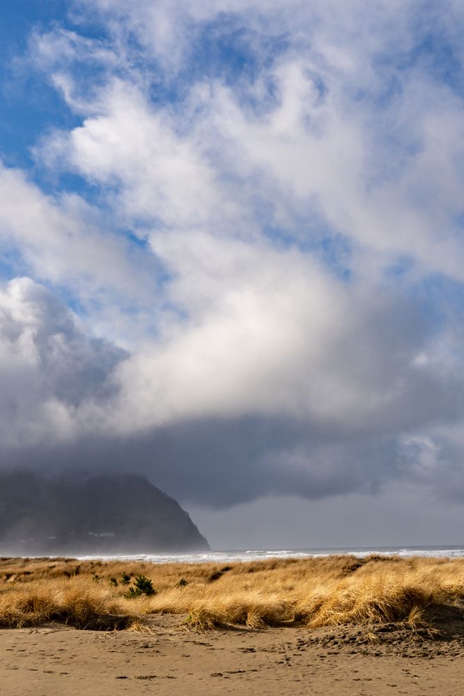 Cloudy sky over Tillamook Head