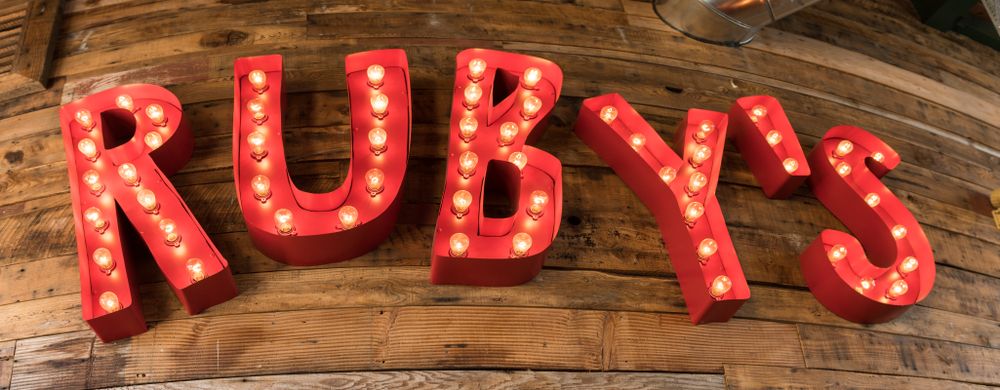 Ruby's restaurant sign at Seaside