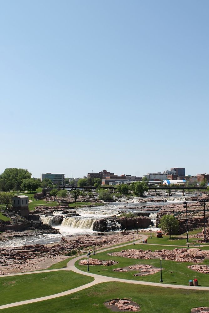 Aerial view of the Historic Falls Park