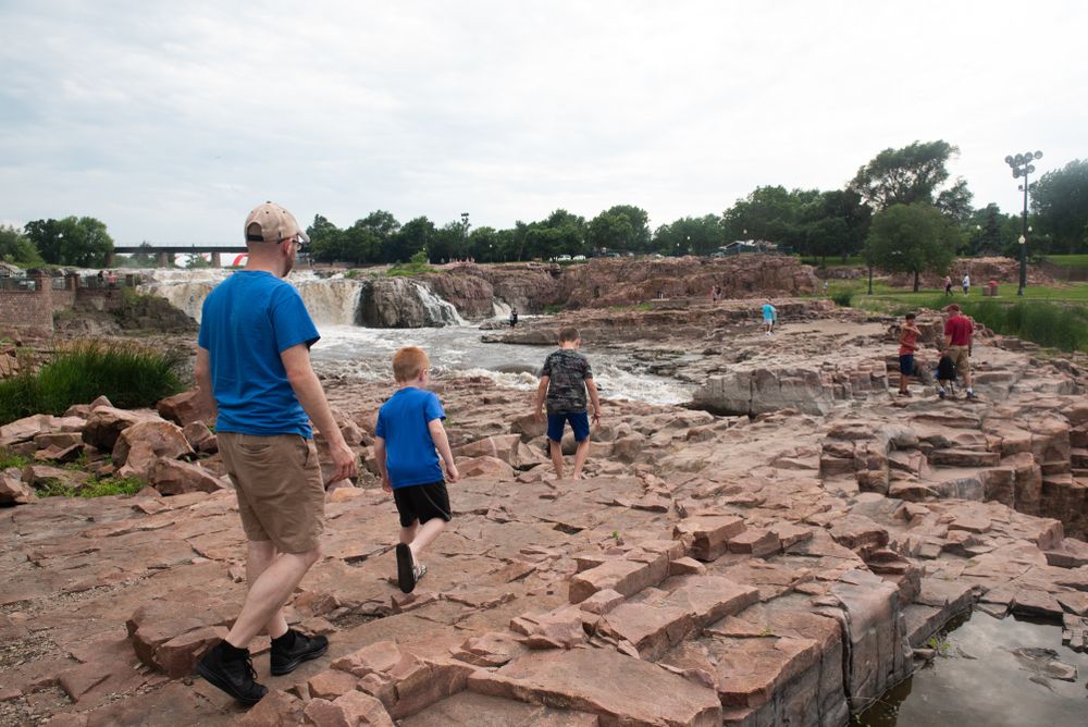 People at the Historic Falls Park