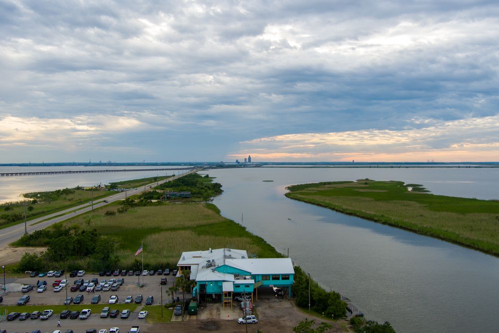 Aerial view of the Original Oyster House