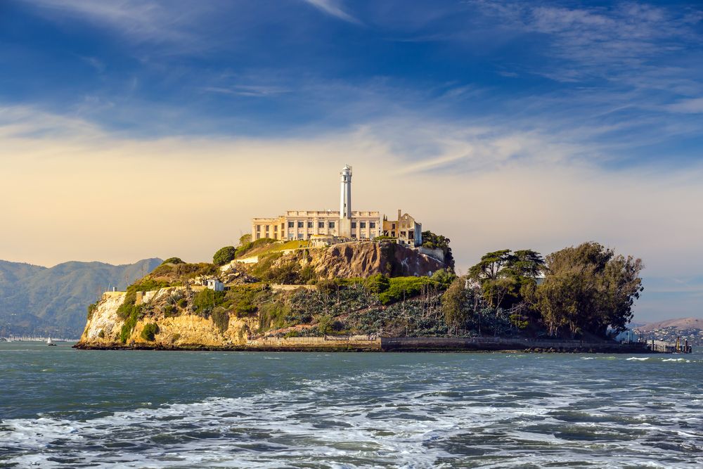 Far view of Alcatraz Island