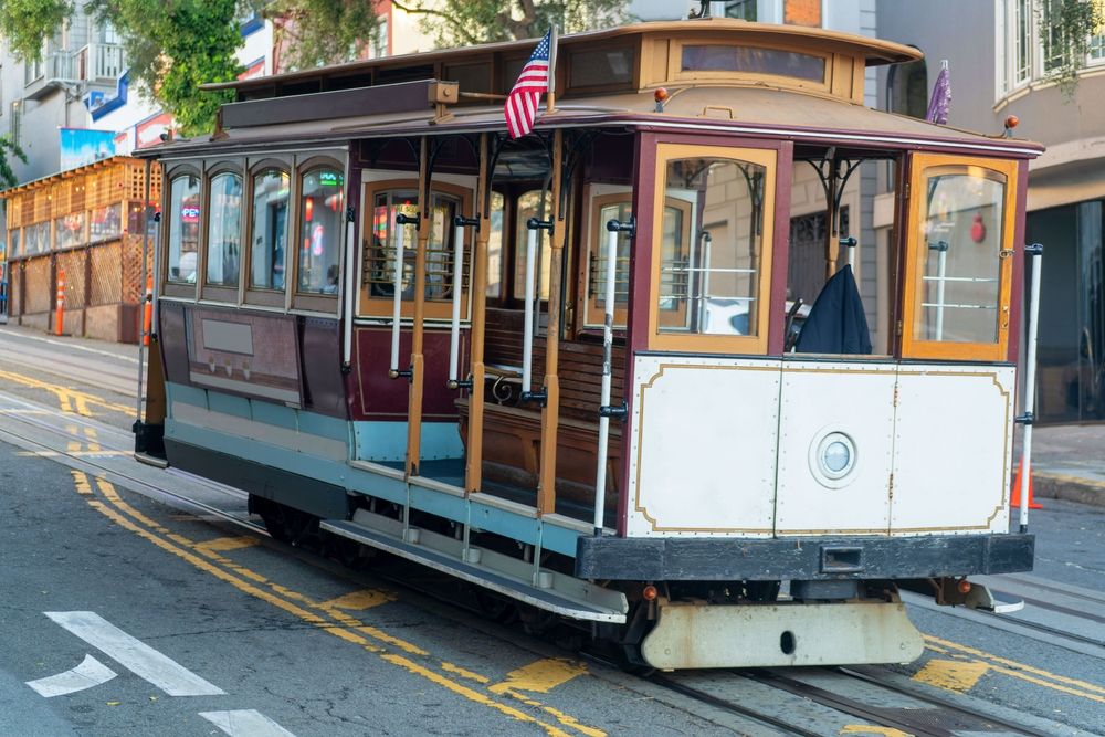 An empty cable car