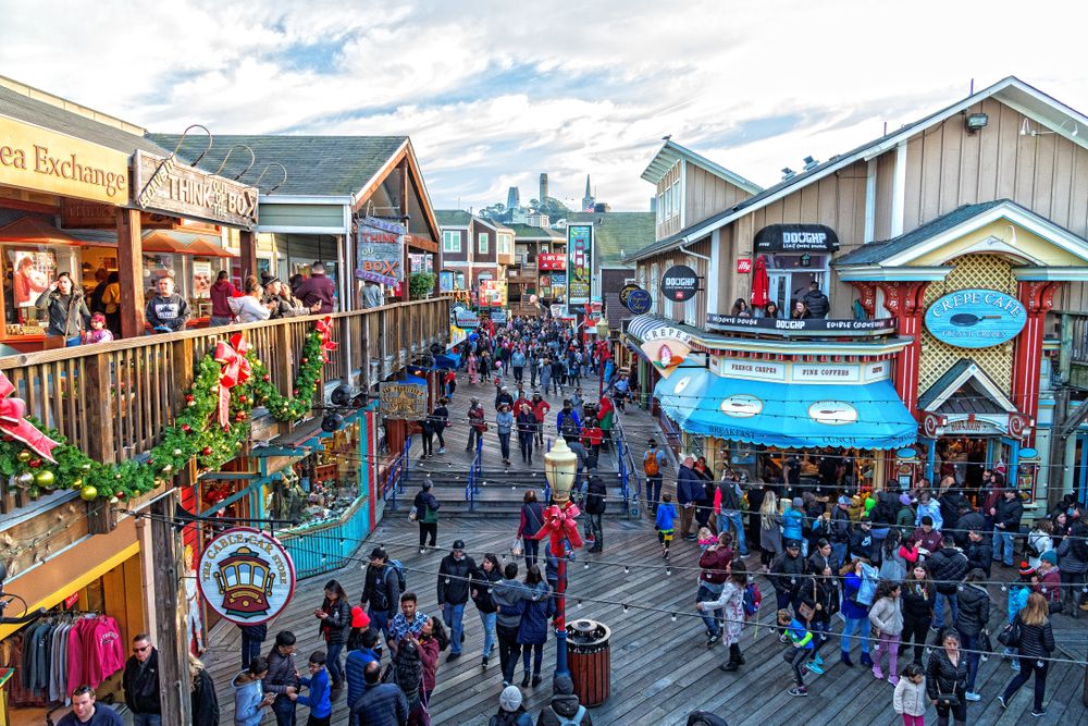 People at Fisherman’s Wharf