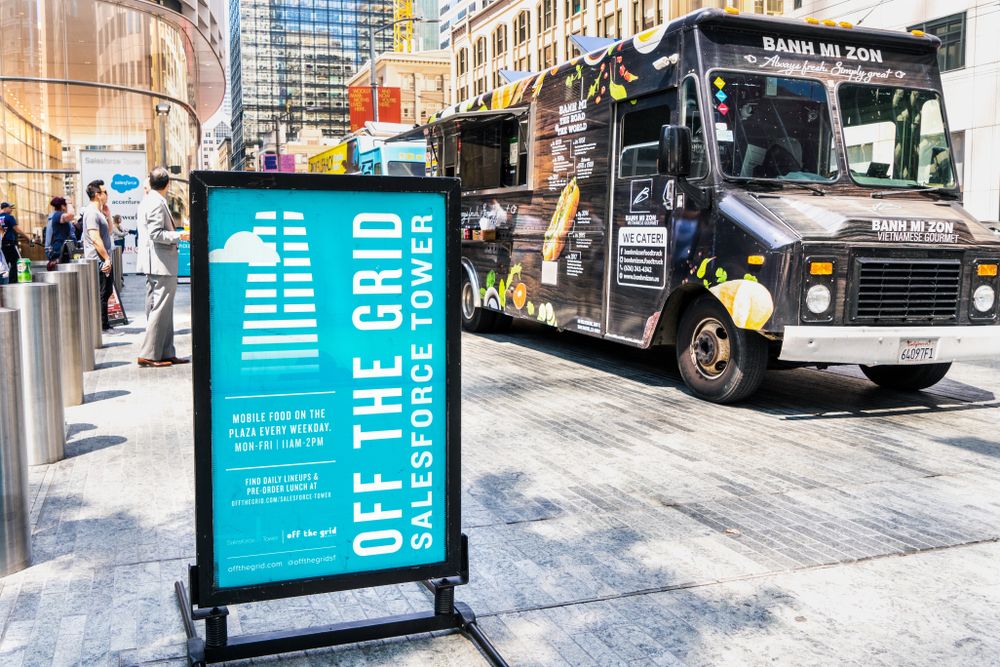 A food truck at Off the Grid