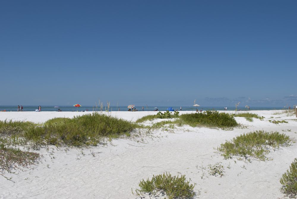 The fine sand of Lido Key Beach