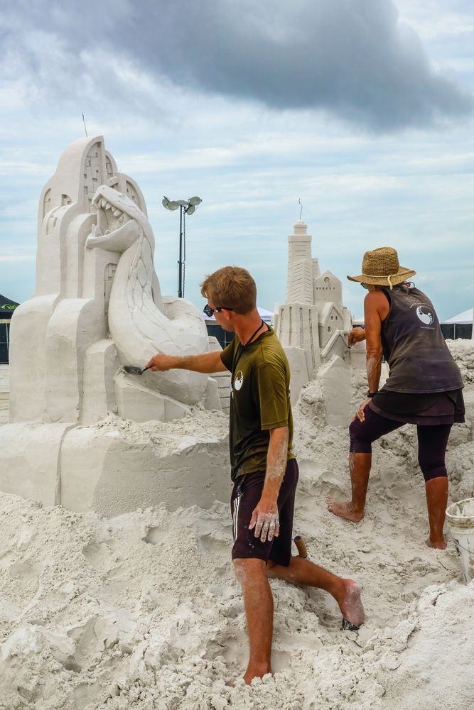 Sand sculptures at Siesta Key Beach