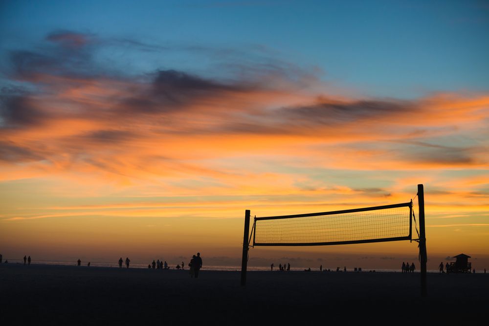 Volleyball net at Siesta Key Beach