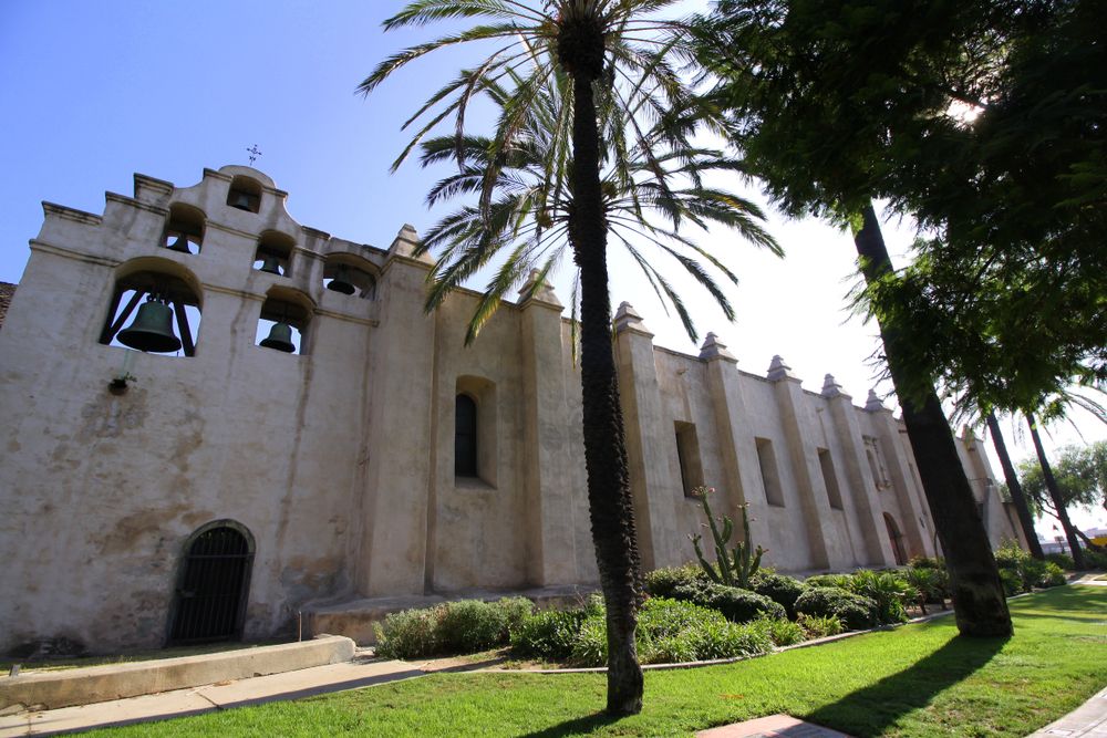 Facade of Mission San Gabriel Arcángel