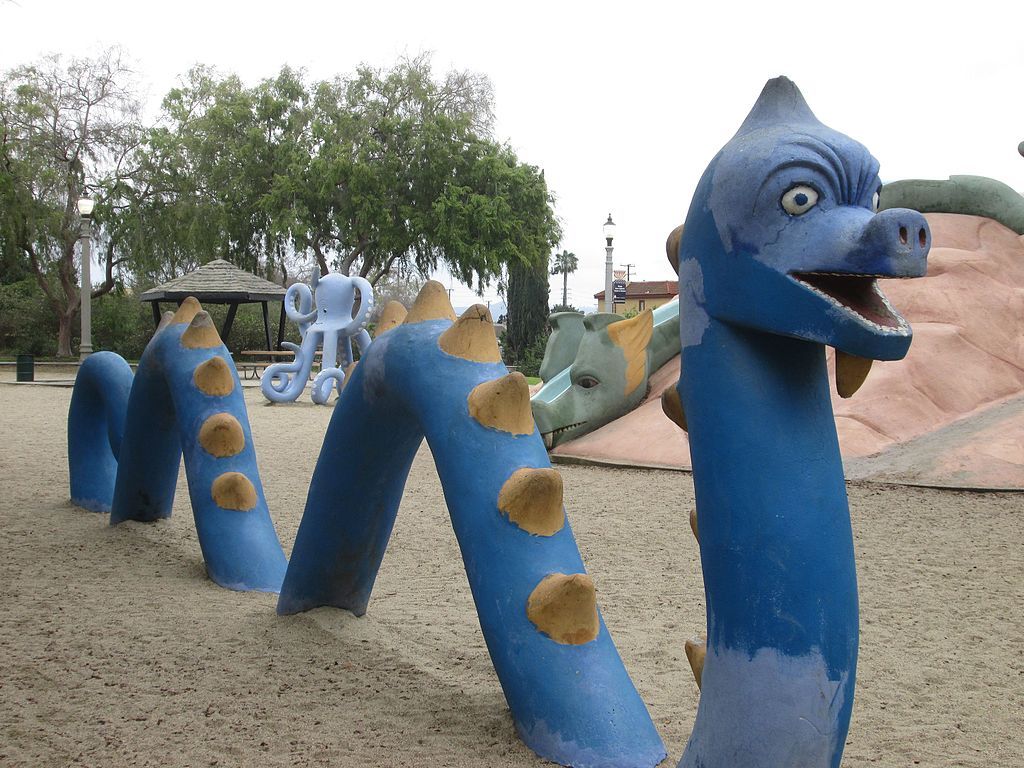 Dragon sculpture at Vincent Lugo Park