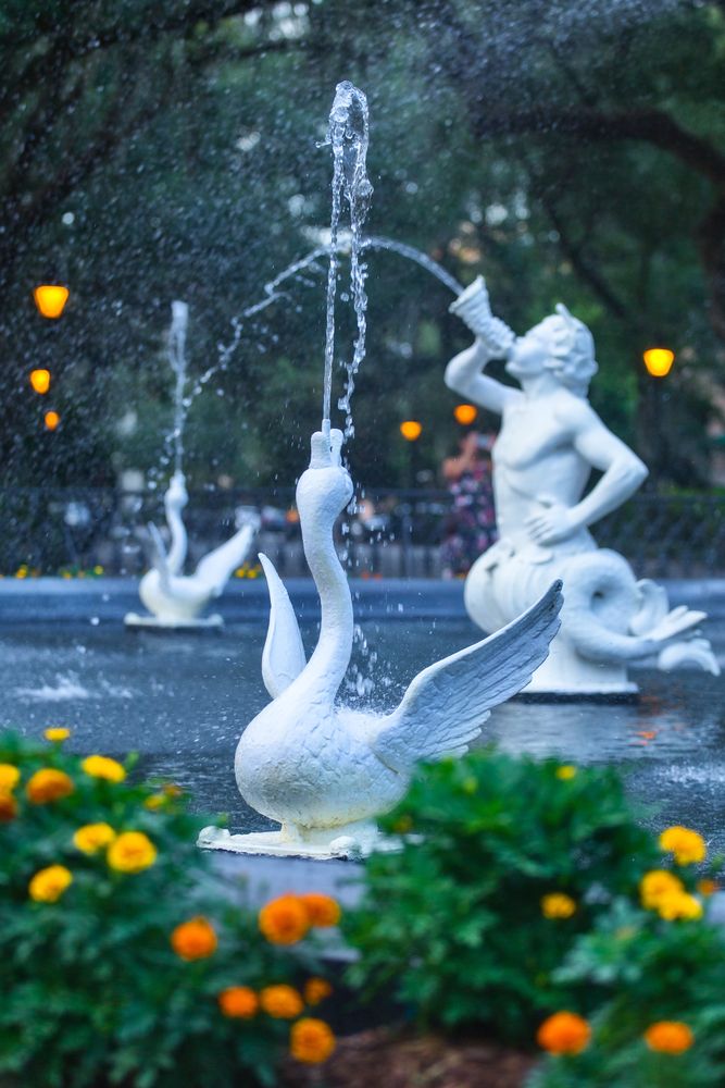 Details of the Iconic Fountain in Forsyth Park