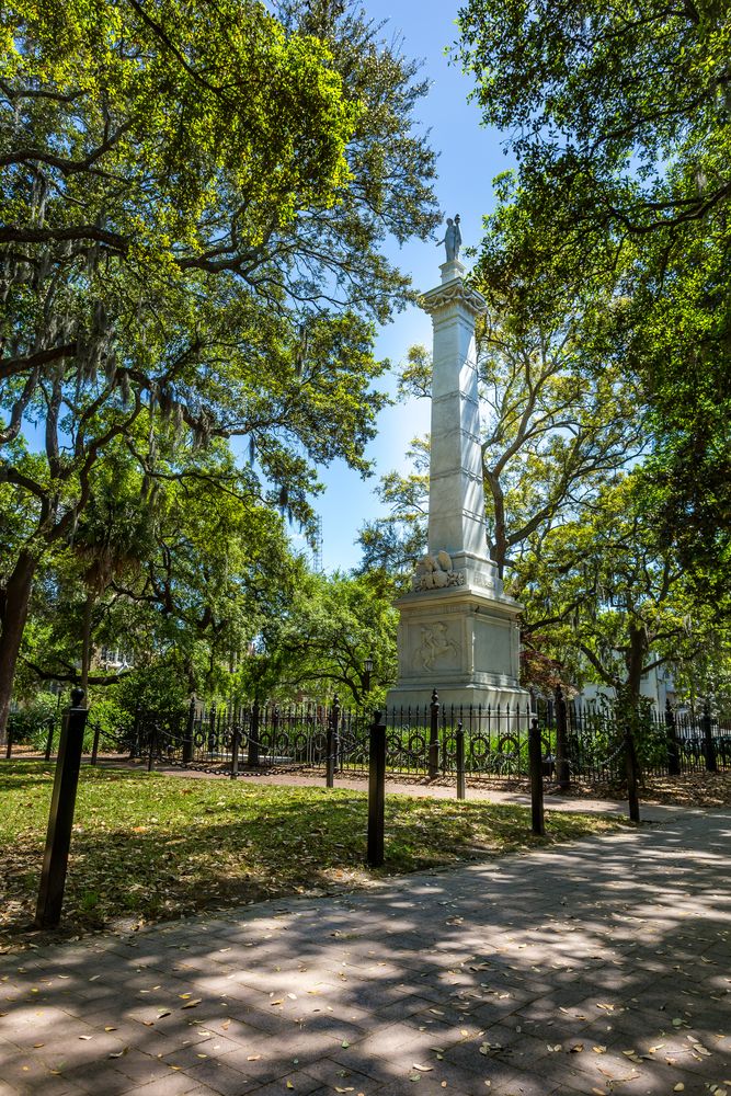 A monument at Monterey Square